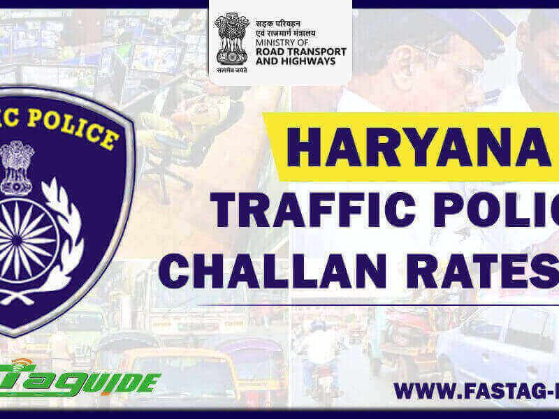 Haryana Traffic Police Challan Rates List
