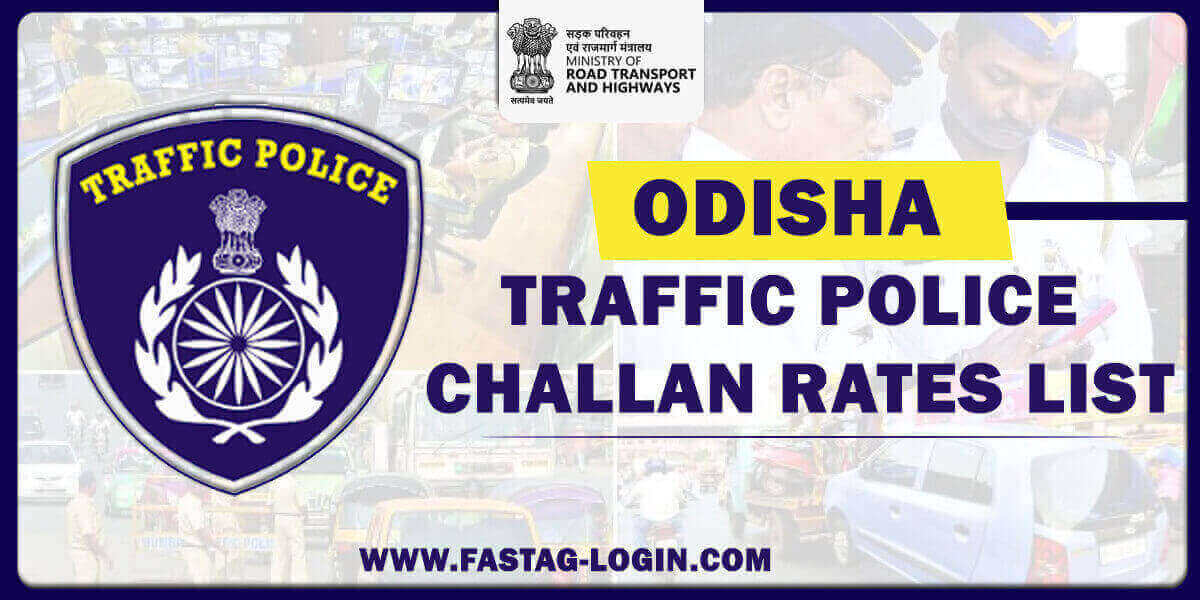 Odisha Traffic Police Challan Rates List